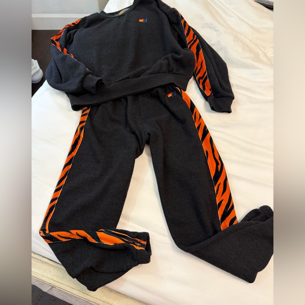 Aviator Nation tiger 🐅 striped Sweatsuit